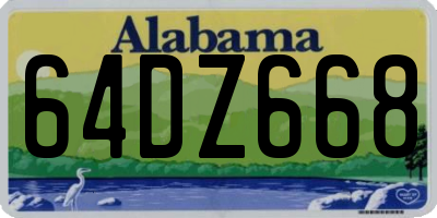 AL license plate 64DZ668