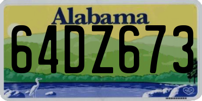 AL license plate 64DZ673