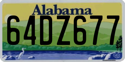AL license plate 64DZ677