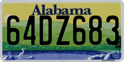 AL license plate 64DZ683