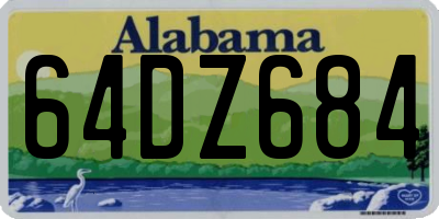 AL license plate 64DZ684