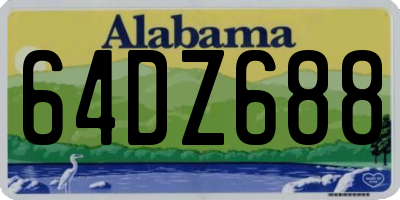 AL license plate 64DZ688