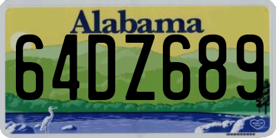 AL license plate 64DZ689