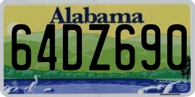 AL license plate 64DZ690