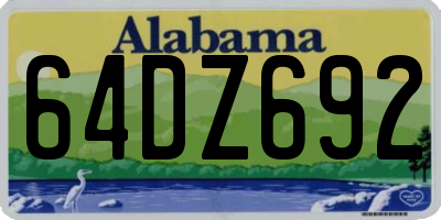 AL license plate 64DZ692