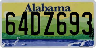 AL license plate 64DZ693