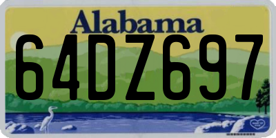 AL license plate 64DZ697