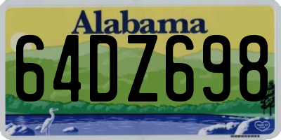 AL license plate 64DZ698