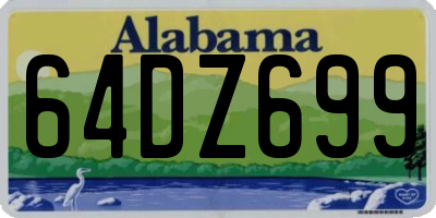 AL license plate 64DZ699