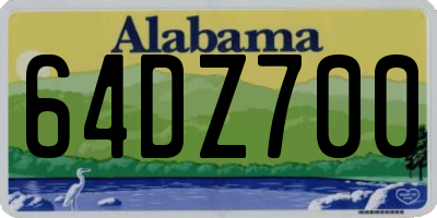 AL license plate 64DZ700