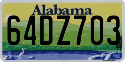AL license plate 64DZ703