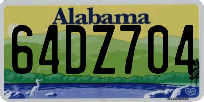 AL license plate 64DZ704