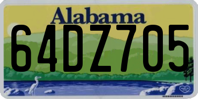 AL license plate 64DZ705