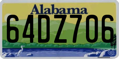 AL license plate 64DZ706