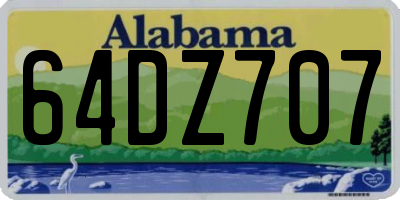 AL license plate 64DZ707