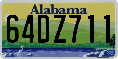 AL license plate 64DZ711