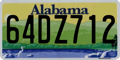 AL license plate 64DZ712