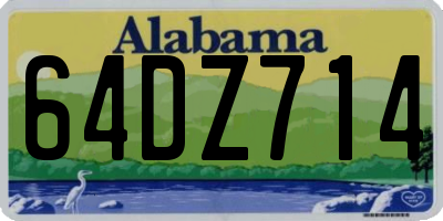 AL license plate 64DZ714