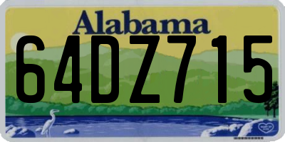 AL license plate 64DZ715