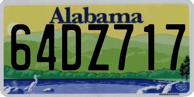 AL license plate 64DZ717