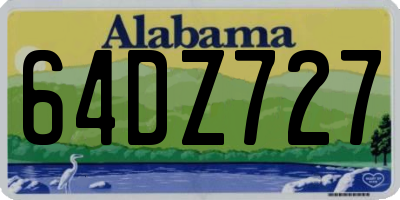 AL license plate 64DZ727