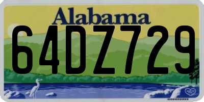 AL license plate 64DZ729