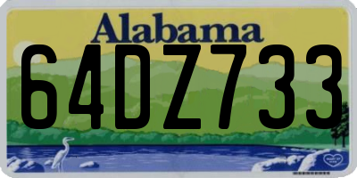 AL license plate 64DZ733