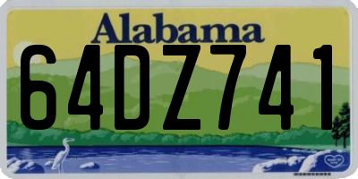 AL license plate 64DZ741