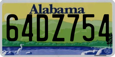 AL license plate 64DZ754