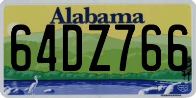 AL license plate 64DZ766