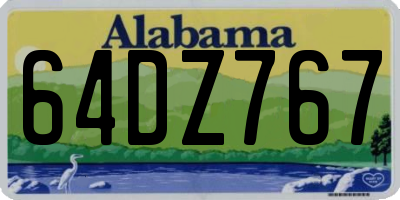 AL license plate 64DZ767