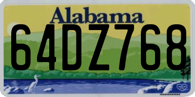 AL license plate 64DZ768