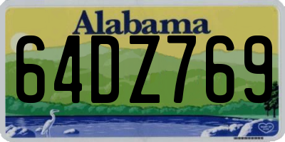 AL license plate 64DZ769