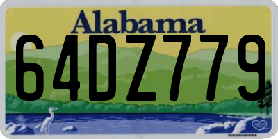 AL license plate 64DZ779