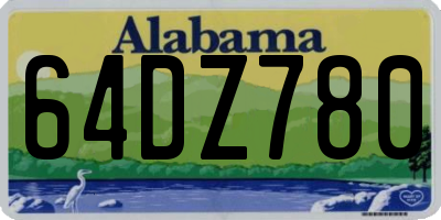 AL license plate 64DZ780