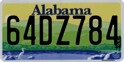 AL license plate 64DZ784