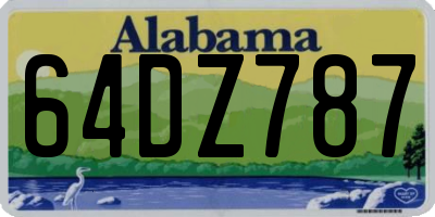 AL license plate 64DZ787