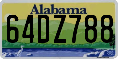 AL license plate 64DZ788