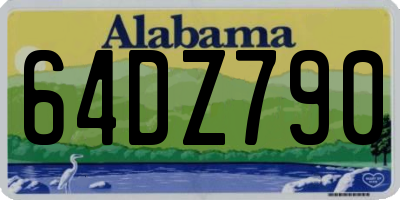 AL license plate 64DZ790