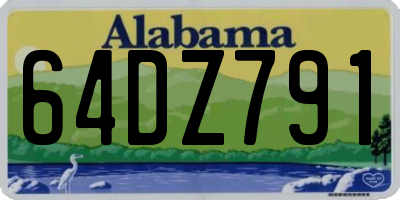 AL license plate 64DZ791