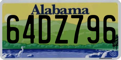 AL license plate 64DZ796