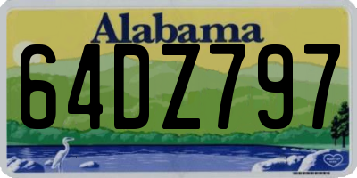 AL license plate 64DZ797