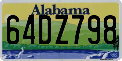 AL license plate 64DZ798