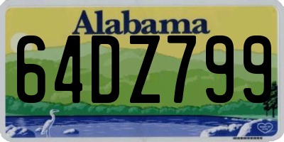 AL license plate 64DZ799