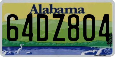 AL license plate 64DZ804