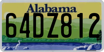 AL license plate 64DZ812