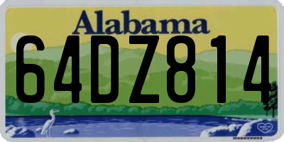 AL license plate 64DZ814