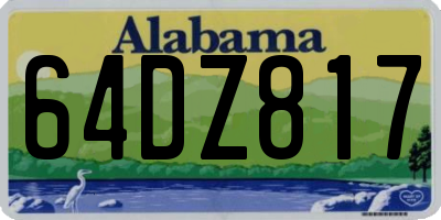 AL license plate 64DZ817