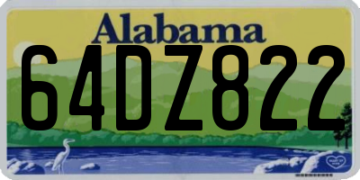 AL license plate 64DZ822