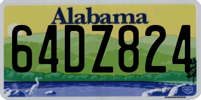 AL license plate 64DZ824
